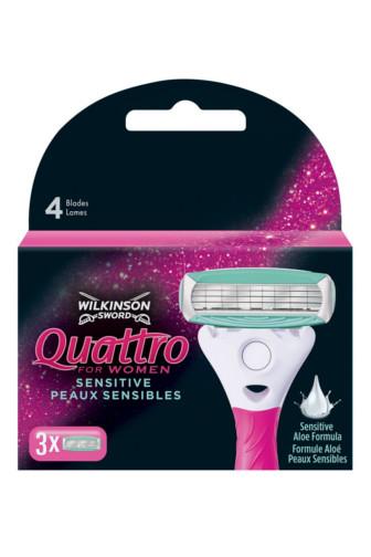 Wilkinson Sword Quattro Aloe & vit.E for women NH 3 ks  