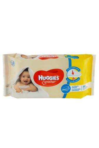 Huggies Baby vlhčené ubrousky 4vrstvé Unistar 56 ks