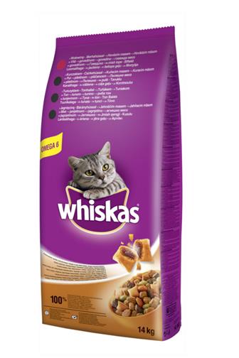 Whiskas s hovězím masem 14kg