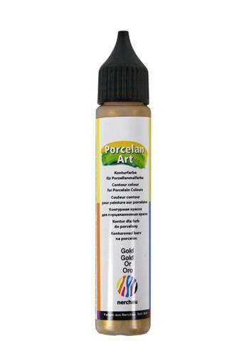 Nerchau Porcelan Art kontura zlatá 28ml