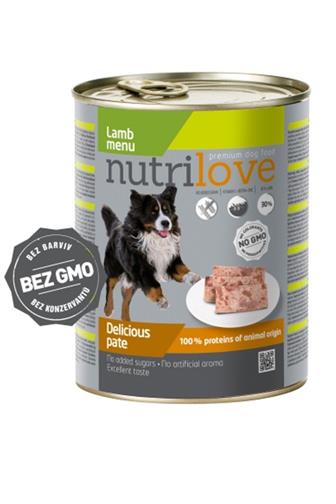 Nutrilove pes paté jehněčí 800 g