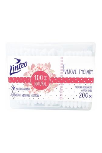 Linteo vatové tyčinky 100% natural 200 ks