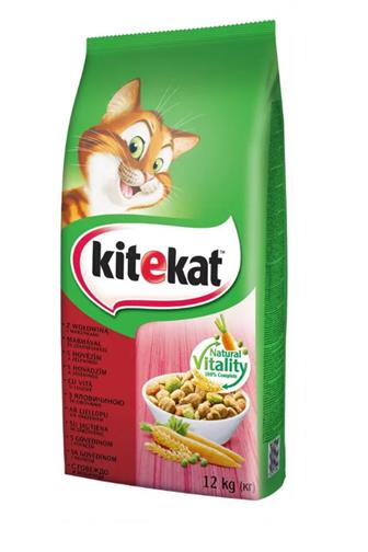 Kitekat granule hovězí se zeleninou 12 kg