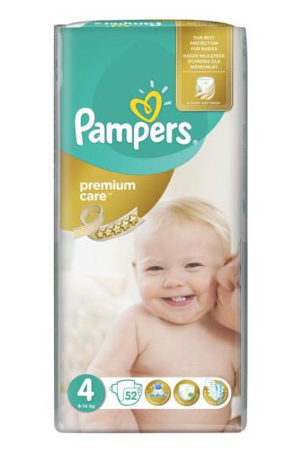 Pampers Premium Care Maxi 4 9-14 kg  jednorázové pleny 52 ks