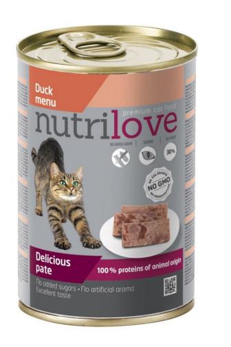 Nutrilove kočka paté kachní 400 g