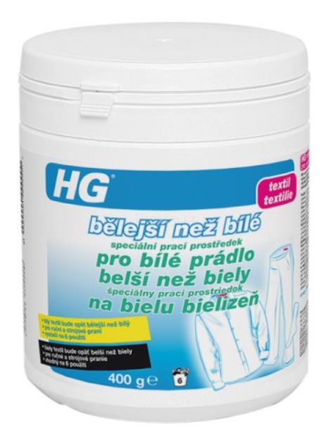 HG bělejší než bílé speciální prací prostředek pro bílé prádlo 400g