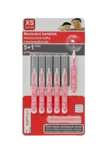 Softdent mezizubní kartáček XS 0.4mm rovný 6ks