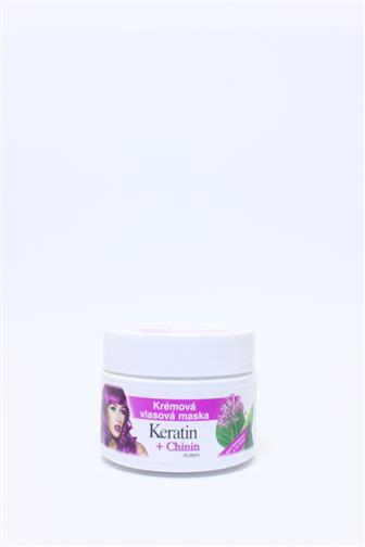 Bione Cosmetics Keratin + Chinin krémová vlasová maska 260 ml
