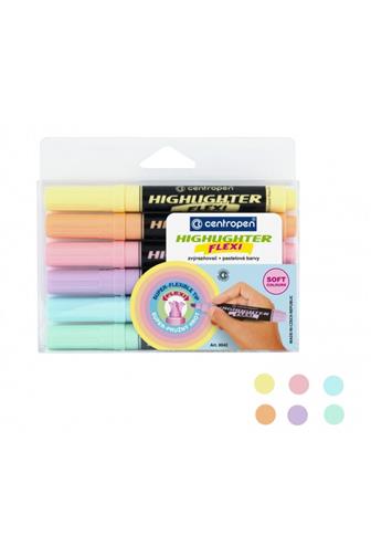 Centropen zvýrazňovač 8542/6 Flexi pastelový