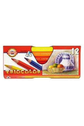 KOH-I-NOOR Pastelky Tricolor trojhranné silné 3152/12ks