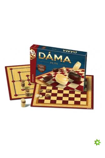 Společenská hra - Dáma + Mlýn