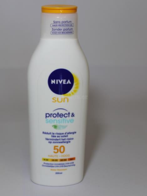 Nivea Sun Protect & sensitive dětské mléko OF50+ 200 ml