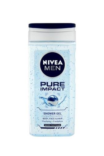 Nivea Men Pure Impact sprchový gel 3v1 250 ml