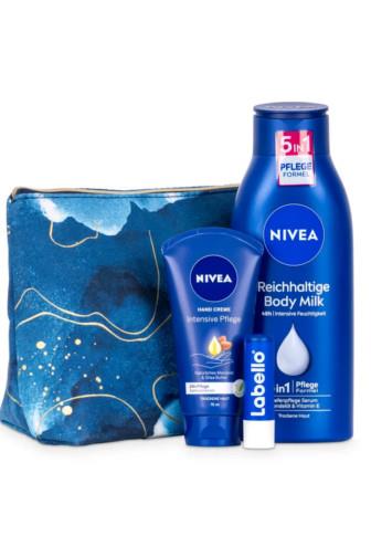 Nivea tělové mléko 400 ml + krém na ruce 75 ml + labello
