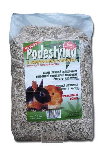 Podestýlka  z konopného pazdeří 10 l