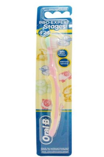 Oral-B Stages 4-24 měsíců měkký dětský zubní kartáček