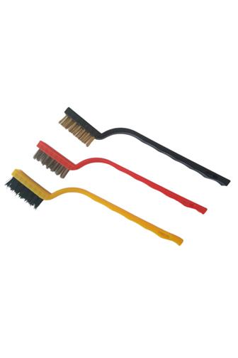 Kartáč drátěný 3-řadý 17 cm plast barevný