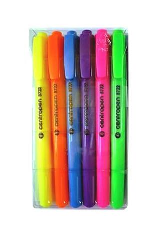 Centropen zvýrazňovač sada 8722 6ks