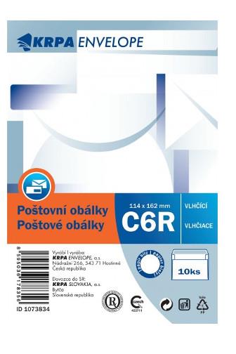 Krpa Obálka C6R vlhčící s linkou 114 x 162mm 10ks