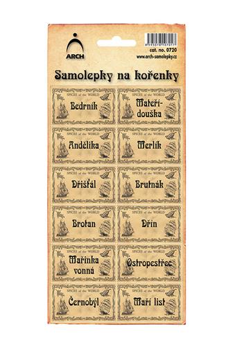 Samolepky na kořenky - koření světa