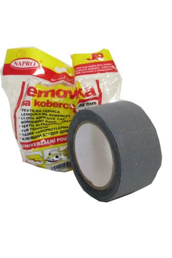 Lemovka na koberce 48mm x 10m textilní šedá