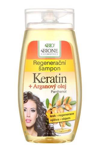 Bione Cosmetics BIO Keratin regenerační šampon s arganovým olejem 260ml