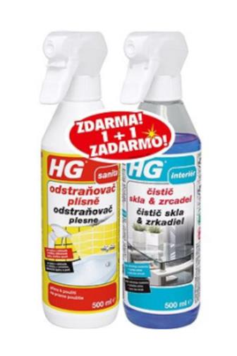 HG odstraňovač plísně + skla a zrcadla 500 ml