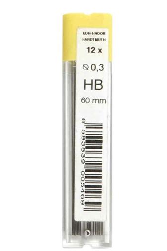 KOH-I-NOOR tuha grafitová do automatické tužky M 0.3mm HB
