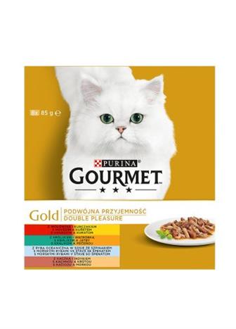 Gourmet Gold hovězí/králík/ryba/kachna 8x85g