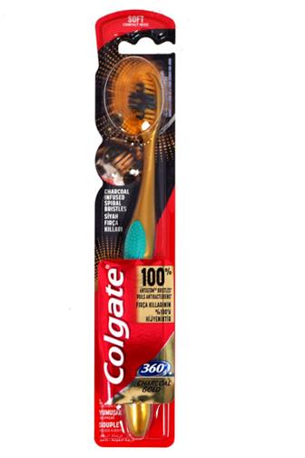 Colgate 360 Charcoal Gold zubní kartáček soft