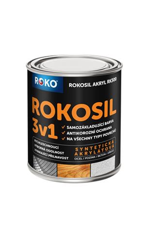 Rokosil 3v1 akryl syntetická 1999 černá mat  0,6l