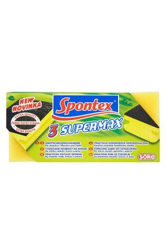 Spontex Supermax houbička tvarovaná 3 ks