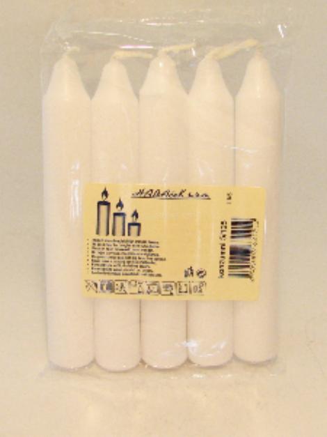 Konzumní svíčky bílé 125g 5ks