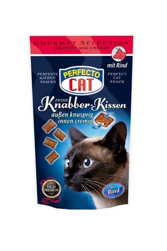 Perfecto Cat plněné polštářky s hovězím 50 g