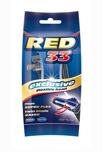 Mattes Red 33 man dvoubřitý hol.strojek s výkyvnou hlavicí 5 ks