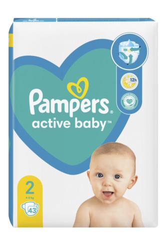 Pampers Active Baby jednorázové pleny 2 4-8kg 43 ks