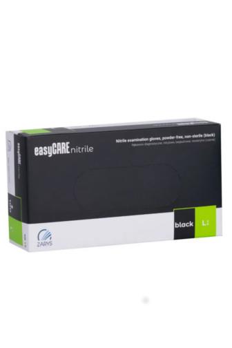 Rukavice Easy Care nitril nepudrované černé L 100 ks
