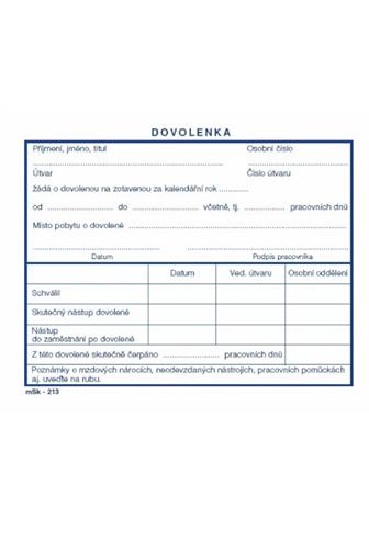 MSK Dovolenka 100 listů