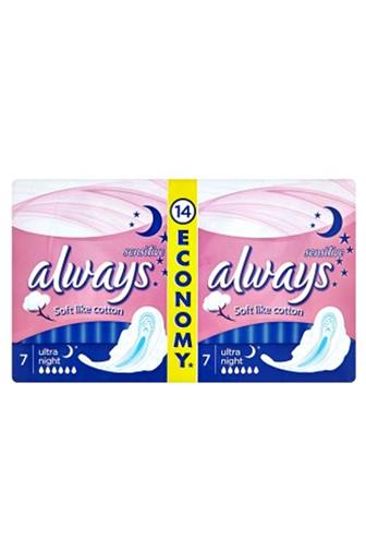 Always Sensitive Ultra Night 2 x 7 ks