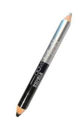 Princessa Davis Eye Double Colour oční stíny v tužce & ořezávátko 42 Black a stříbrná 6 g
