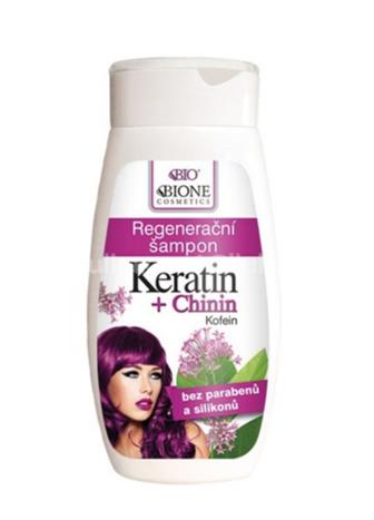 Bione Cosmetics BIO regenerační šampon Keratin + Chinin 260ml