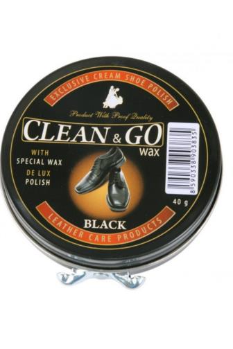 Clean & GO Wax krém na obuv černý 40 g