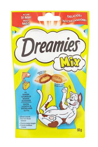 Dreamies polštářky losos a sýr mix 60 g