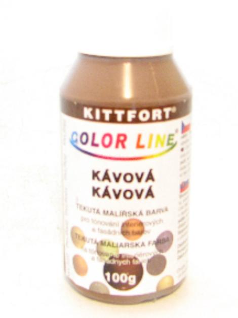 Kittfort Color Line tekutá tónovací a malířská barva 14 kávová 100 g