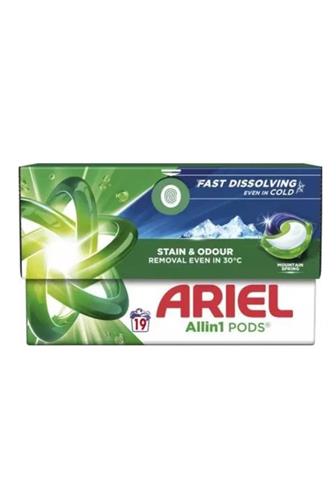 Ariel All in1 Mountain Spring gelové kapsle 19 ks