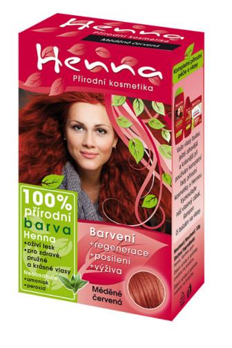 Henna přírodní barva na vlasy měděně červená 33g