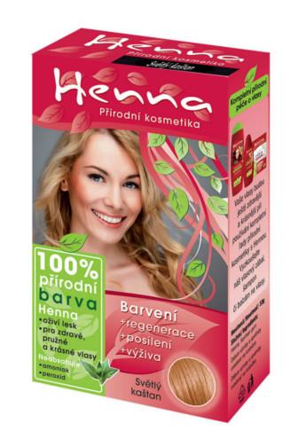 Henna přírodní barva na vlasy světlý kaštan  33g