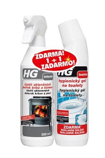 HG čistič dvířek krbů 500 ml + HG gel na toalety 600 ml
