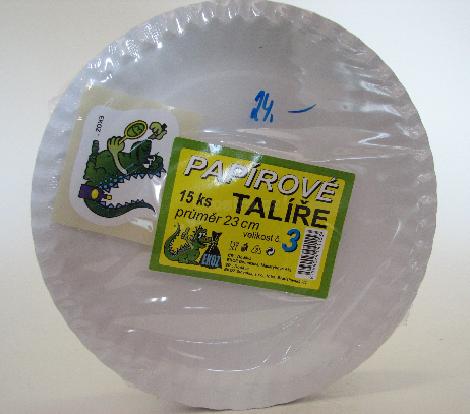 Papírové talíře č.3 15 ks