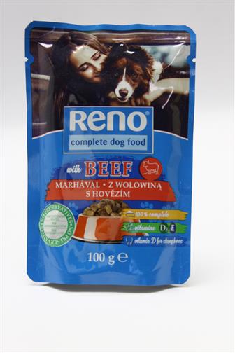 Reno Kompletní krmivo pro dospělé psy s hovězím masem 100g